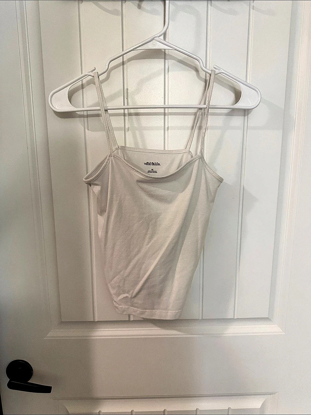 Wild Fable Jersey Scoop-Back Cami White Medium
